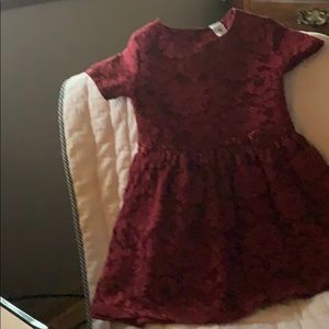 Carters 24 month burgundy lace dress